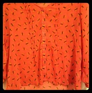 Pink honey bee blouse